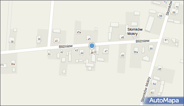 Słomków Mokry, Słomków Mokry, 46, mapa Słomków Mokry