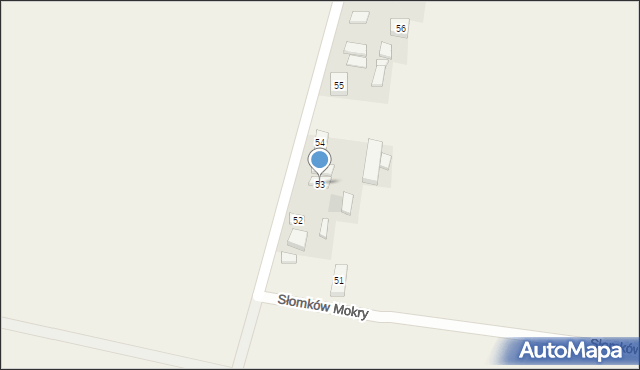 Słomków Mokry, Słomków Mokry, 53, mapa Słomków Mokry