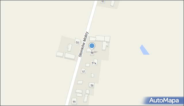 Słomków Mokry, Słomków Mokry, 58, mapa Słomków Mokry