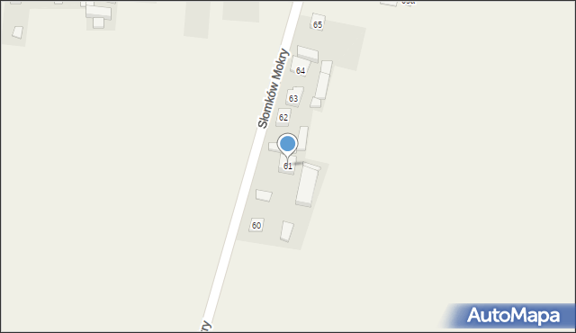 Słomków Mokry, Słomków Mokry, 61, mapa Słomków Mokry