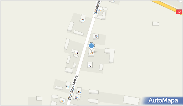Słomków Mokry, Słomków Mokry, 73, mapa Słomków Mokry