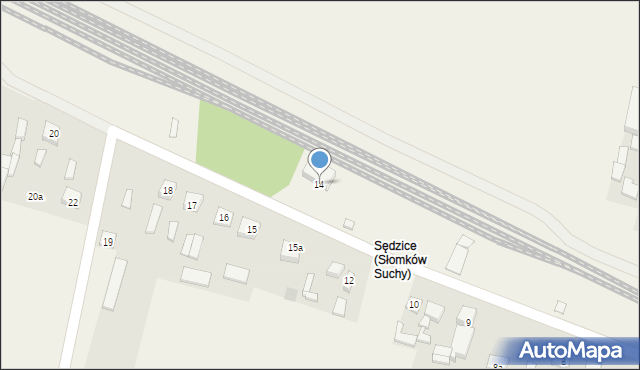 Słomków Suchy, Słomków Suchy, 14, mapa Słomków Suchy