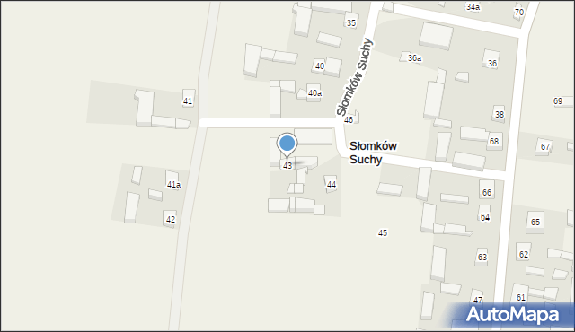 Słomków Suchy, Słomków Suchy, 43, mapa Słomków Suchy
