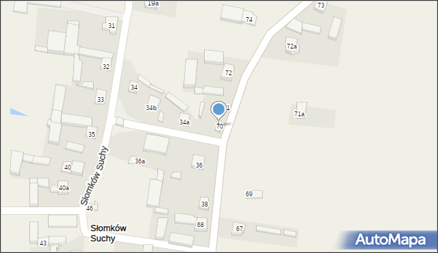 Słomków Suchy, Słomków Suchy, 70, mapa Słomków Suchy