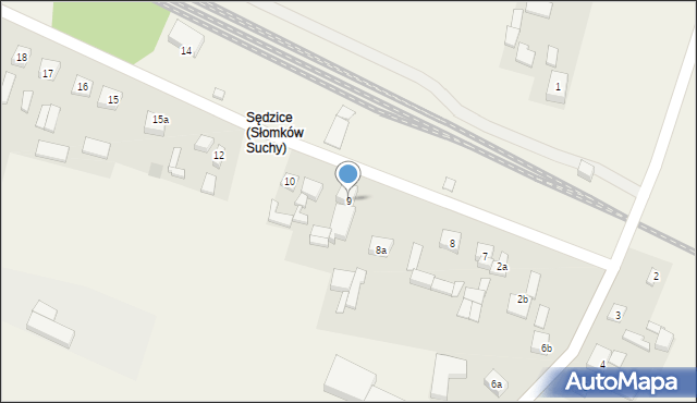 Słomków Suchy, Słomków Suchy, 9, mapa Słomków Suchy