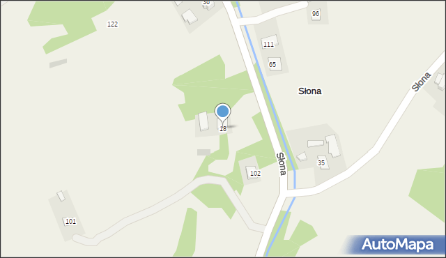 Słona, Słona, 18, mapa Słona