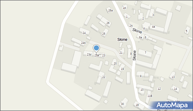 Słone, Słone, 23a, mapa Słone
