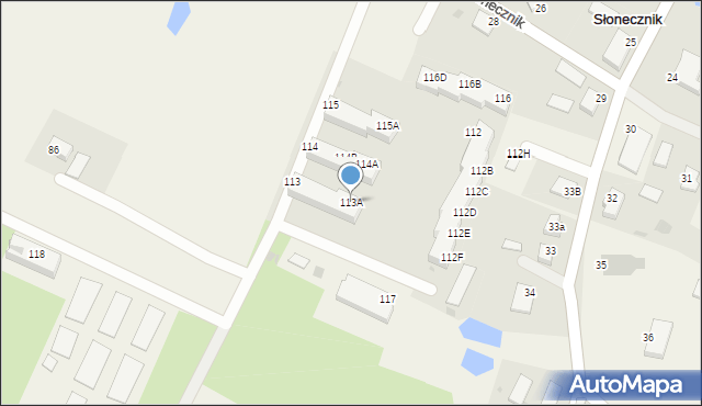 Słonecznik, Słonecznik, 113A, mapa Słonecznik