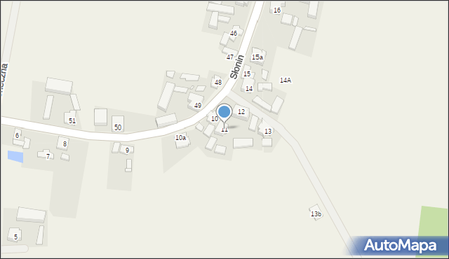 Słonin, Słonin, 11, mapa Słonin