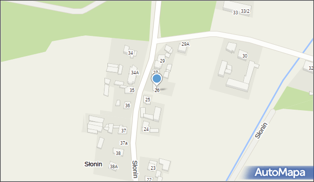 Słonin, Słonin, 26, mapa Słonin