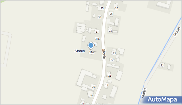 Słonin, Słonin, 38A, mapa Słonin