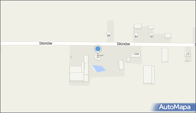 Słonów, Słonów, 22, mapa Słonów