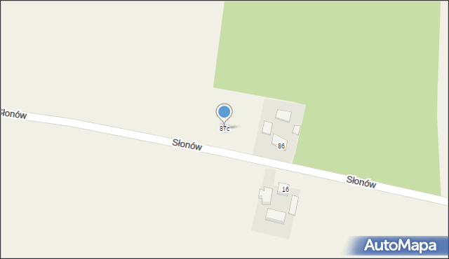 Słonów, Słonów, 87c, mapa Słonów