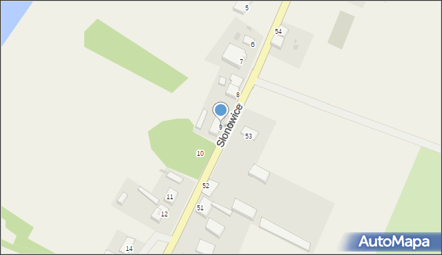 Słonowice, Słonowice, 9, mapa Słonowice