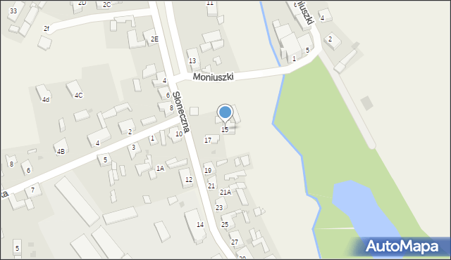 Słońsk, Słoneczna, 15, mapa Słońsk