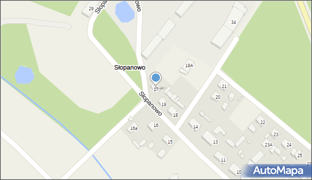 Słopanowo, Słopanowo, 17, mapa Słopanowo