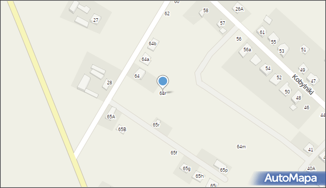 Słopanowo, Słopanowo-Huby, 64r, mapa Słopanowo