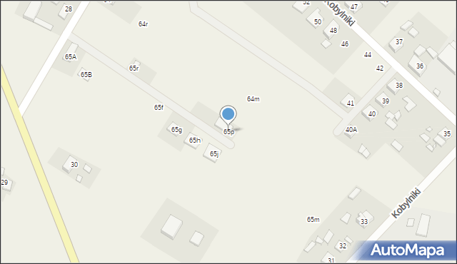 Słopanowo, Słopanowo-Huby, 65p, mapa Słopanowo