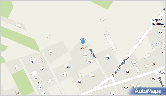 Słopiec, Słopiec, 40J, mapa Słopiec