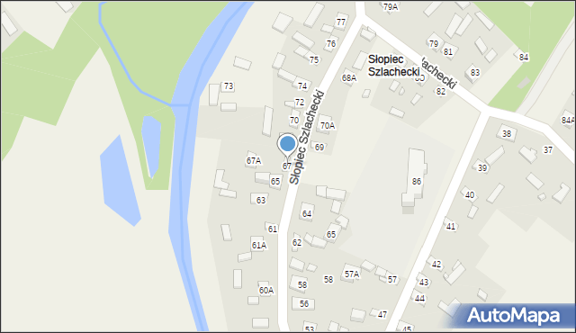 Słopiec, Słopiec Szlachecki, 67, mapa Słopiec