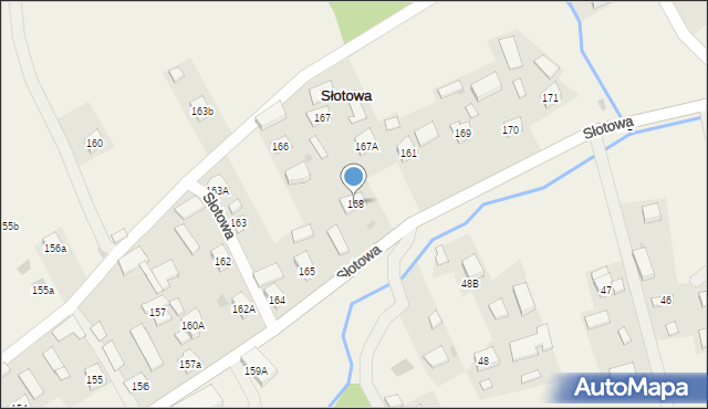 Słotowa, Słotowa, 168, mapa Słotowa