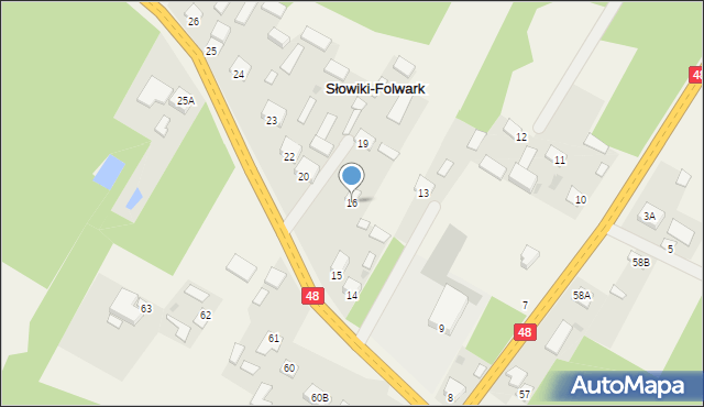 Słowiki-Folwark, Słowiki-Folwark, 16, mapa Słowiki-Folwark