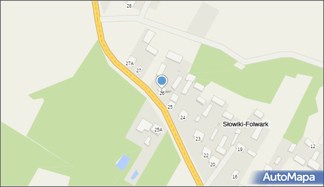 Słowiki-Folwark, Słowiki-Folwark, 26, mapa Słowiki-Folwark