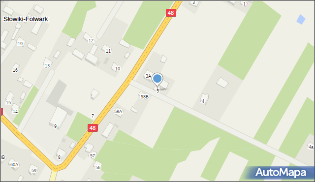 Słowiki-Folwark, Słowiki-Folwark, 5, mapa Słowiki-Folwark