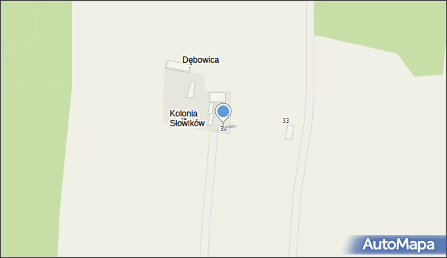 Słowików, Słowików, 34, mapa Słowików