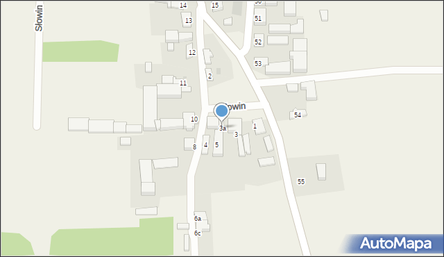 Słowin, Słowin, 3a, mapa Słowin