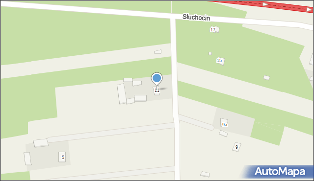 Słuchocin, Słuchocin, 11, mapa Słuchocin