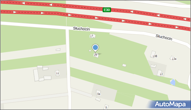 Słuchocin, Słuchocin, 15, mapa Słuchocin