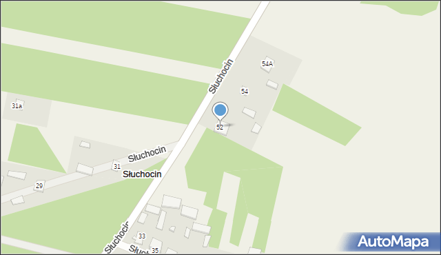 Słuchocin, Słuchocin, 52, mapa Słuchocin