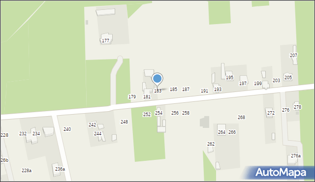 Sługocice, Sługocice, 183, mapa Sługocice