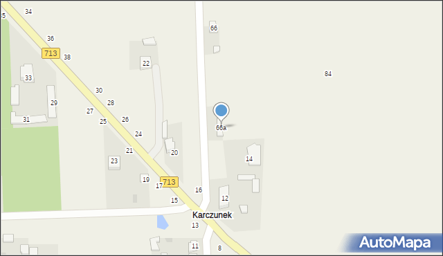 Sługocice, Sługocice, 66a, mapa Sługocice