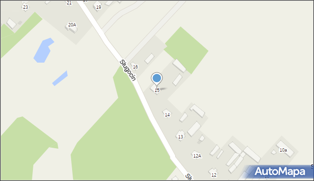 Sługocin, Sługocin, 15, mapa Sługocin