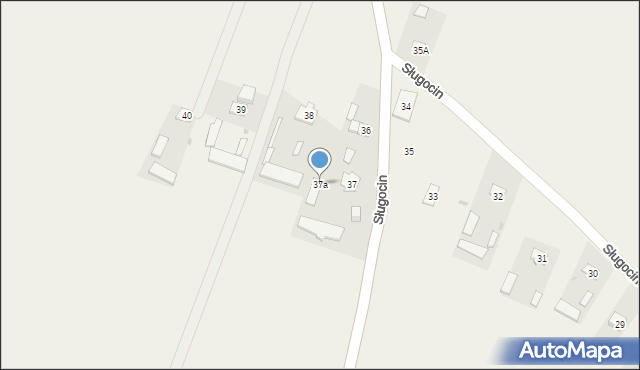 Sługocin, Sługocin, 37a, mapa Sługocin