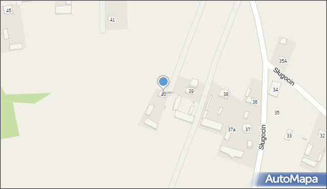 Sługocin, Sługocin, 40, mapa Sługocin