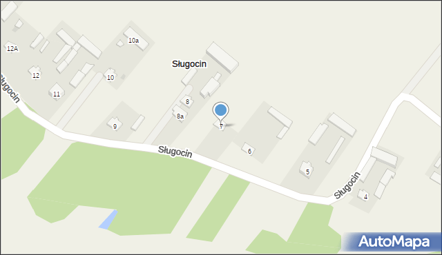 Sługocin, Sługocin, 7, mapa Sługocin