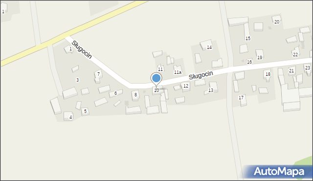 Sługocin, Sługocin, 10, mapa Sługocin