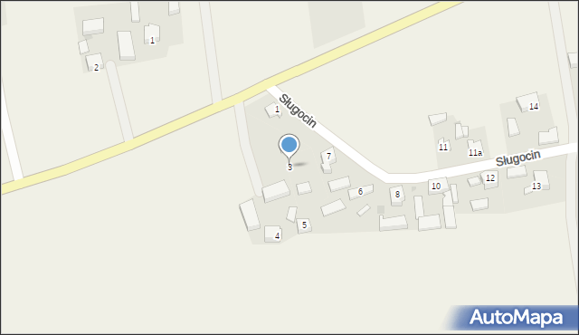 Sługocin, Sługocin, 3, mapa Sługocin