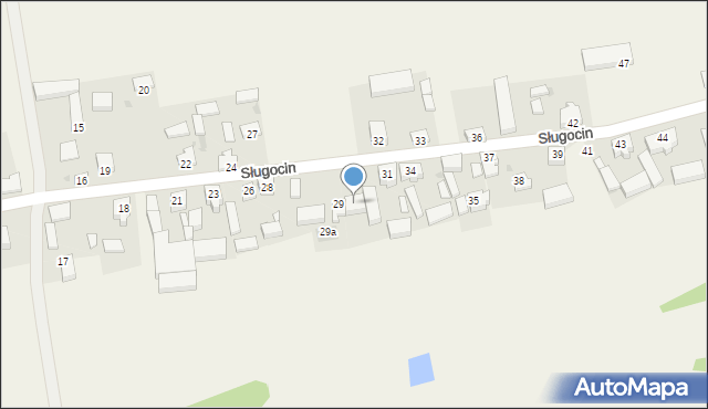 Sługocin, Sługocin, 30, mapa Sługocin