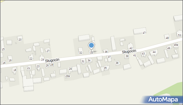 Sługocin, Sługocin, 33, mapa Sługocin