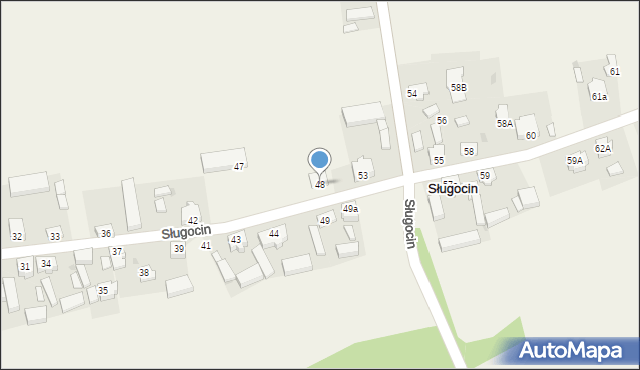 Sługocin, Sługocin, 48, mapa Sługocin