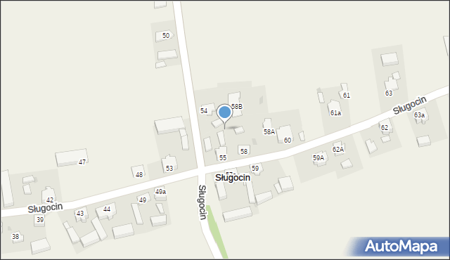 Sługocin, Sługocin, 56, mapa Sługocin