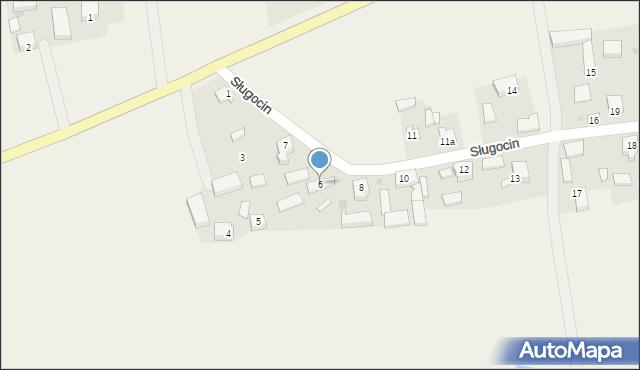Sługocin, Sługocin, 6, mapa Sługocin