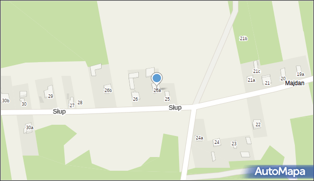 Słup, Słup, 26a, mapa Słup