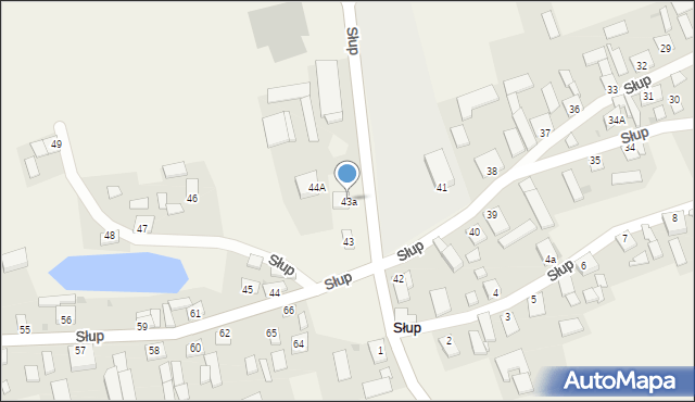 Słup, Słup, 43a, mapa Słup