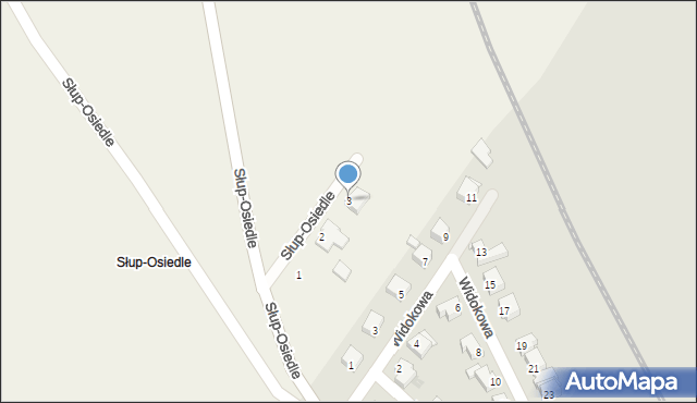 Słup, Słup-Osiedle, 3, mapa Słup