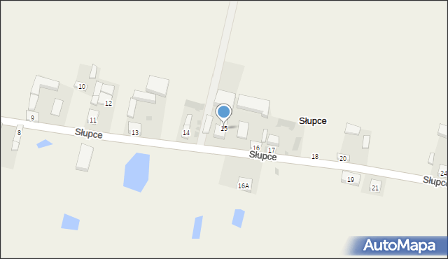 Słupce, Słupce, 15, mapa Słupce